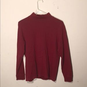 LL BEAN red long sleeve top